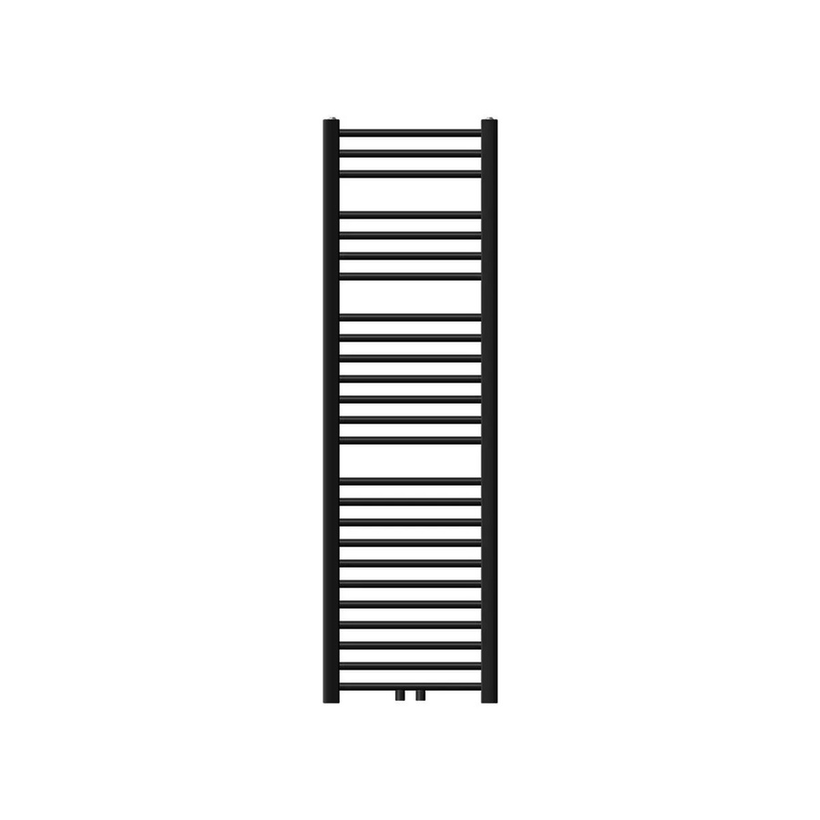 LuxeBath Badheizkörper aus Stahl in Schwarz matt mit Mittelanschluss, Höhe: 150 cm, Breite: 40 cm - Bild 3