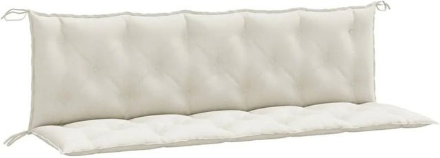 vidaXL Gartenbank-Auflagen 2er-Set Melange Creme, UV-beständig, Polyester, B/T/H: 180 x 50 x 7 cm - Bild 1