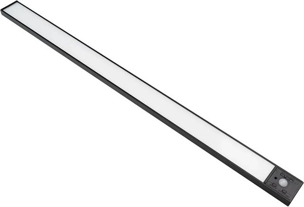 LUXULA LED Unterbauleuchte Akku Schwarz, dimmbar mit Bewegungsmelder und CCT Warm-Kaltweiß, magnetische Schrankleuchte für die Küche, Breite: 60 cm