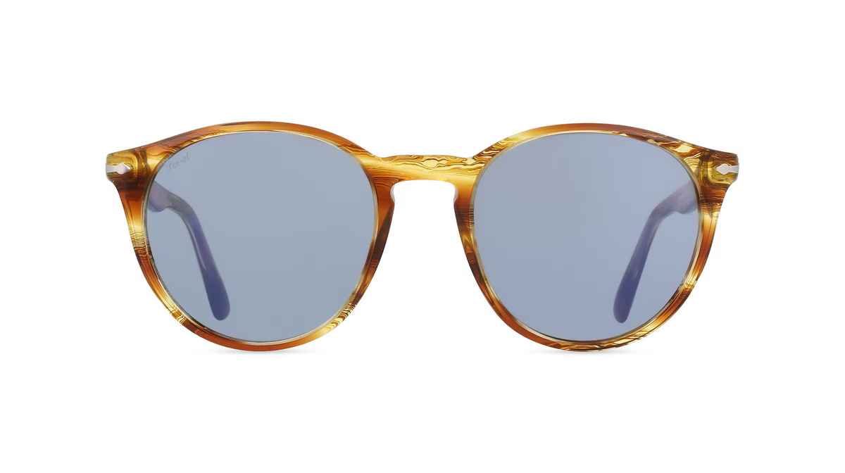 Persol 0PO3152S Sonnenbrille Panto, Vollrand, Acetat, Herren, braun - Bild 1