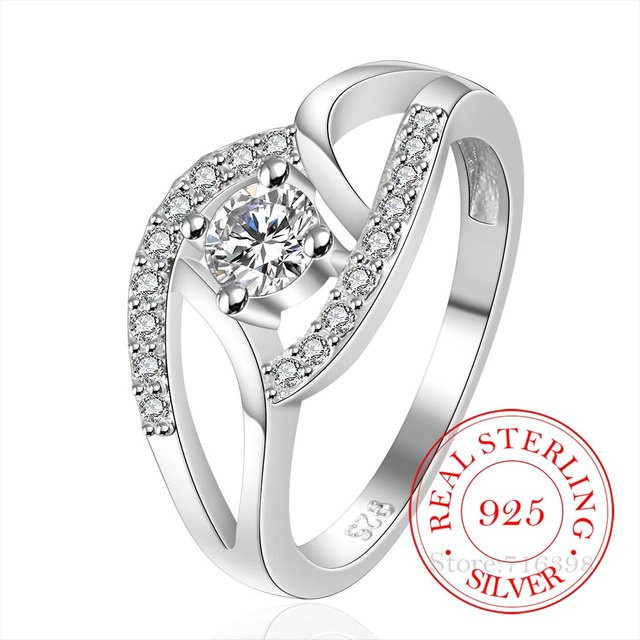 Ring 925 Sterling Silber, Kristall, Damen - Bild 1