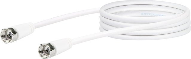 Schwaiger SAT Anschlusskabel KVC15 mit F-Stecker, 75 dB, weiß, Länge: 1,5 m - Bild 1