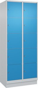 C+P Schließfachschrank Classic PLUS mit Sockel und 2 Abteilen, Farbe Lichtgrau und Lichtblau, B/T/H: 80 x 50 x 195 cm - Bild 1