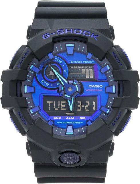Casio Armbanduhr Analog-Digital, Quarz, Kunststoff, Blau, Unisex - Bild 1