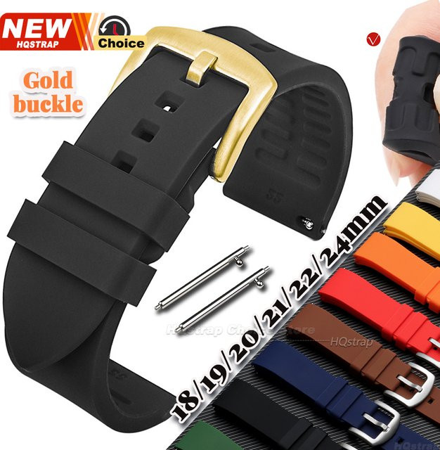 HQstrap Uhrenarmband Silikon, Gold, Unisex - Bild 1