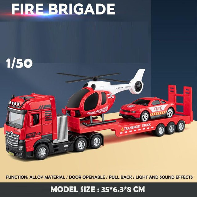 Linyi toy car Ingenieurfahrzeug Anhänger Modell, 1:50, Metall, ab 4 Jahren - Bild 1