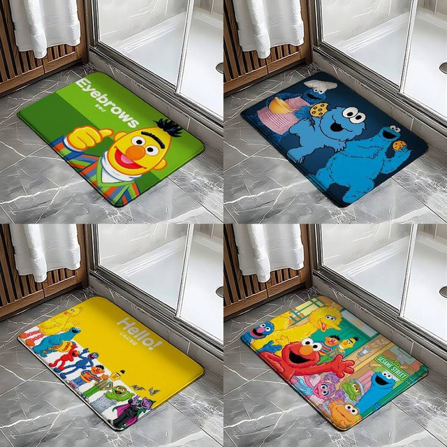 Sesame Street Elmo Fußmatte von Beast Kingdom, rutschfeste Teppichmatte aus Polyester, Mehrfarbig, B: 60,0 cm, T: 40,0 cm - Bild 1