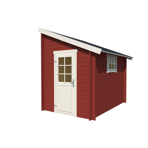 Lasita Gartenhaus Jura 2 aus Fichtenholz in Schwedenrot mit Satteldach und Blockbohlenbauweise, B/H/T: 214,6 x 267,9 x 295 cm - Bild 3