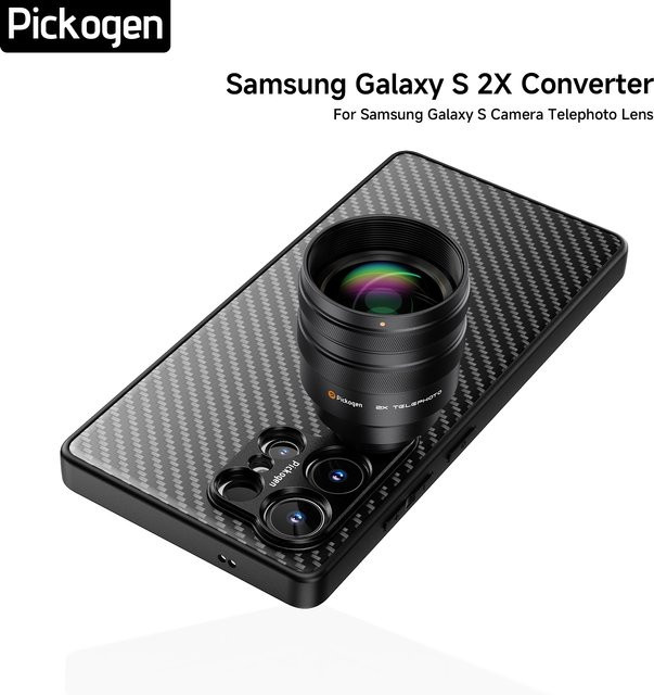 PICKOGEN 2X Telekonverter Set mit 17mm Gewinde Handyhülle für Samsung S24 Ultra, S25 Ultra und S26 Ultra in Schwarz - Bild 1