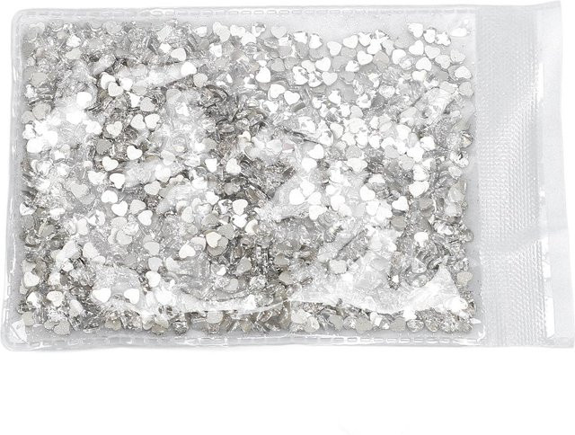 Koogeelife Nagel Pailletten, Herzform, Transparent, White, Glänzend - Bild 1