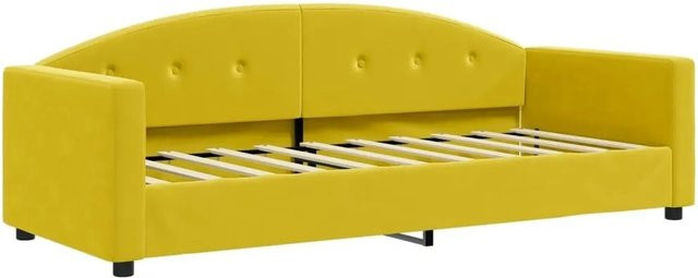 vidaXL Tagesbett in Gelb mit Samtbezug und modernem Design, B/T/H: 80 x 200 x 75 cm - Bild 1