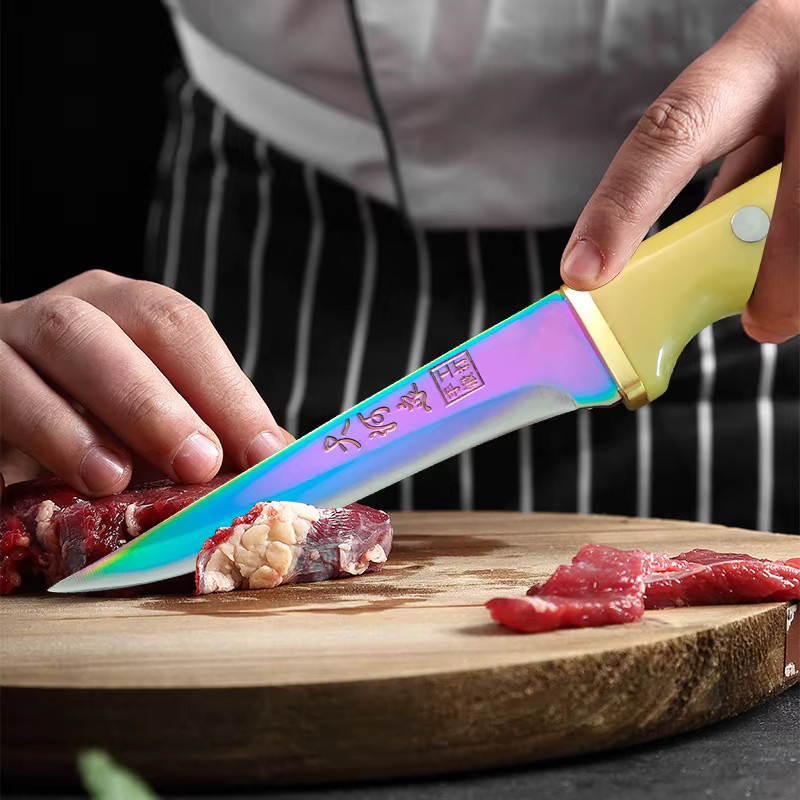 GuanQi Profi Cleaver Messer mit Kunststoffgriff in Multicolour zum Schneiden von Fleisch, Obst und Gemüse - Bild 5