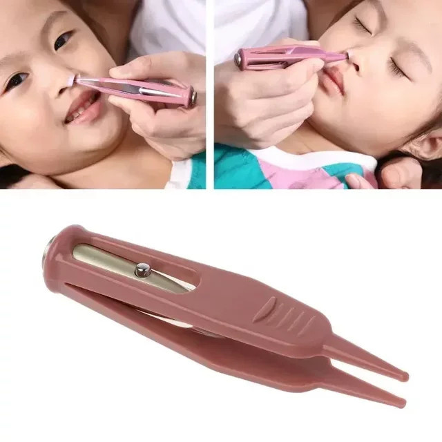 Sichere Reinigungspinzette für Babys und Kleinkinder zur Reinigung von Nase, Ohr und Nabel in Pink - Bild 1