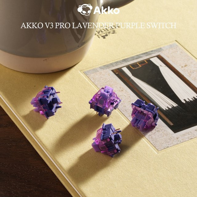 Akko V3 Pro Lavendelpurpurne Tactile Switches 5-Pin 40gf für MX Mechanische Tastaturen 45 Stück - Bild 1
