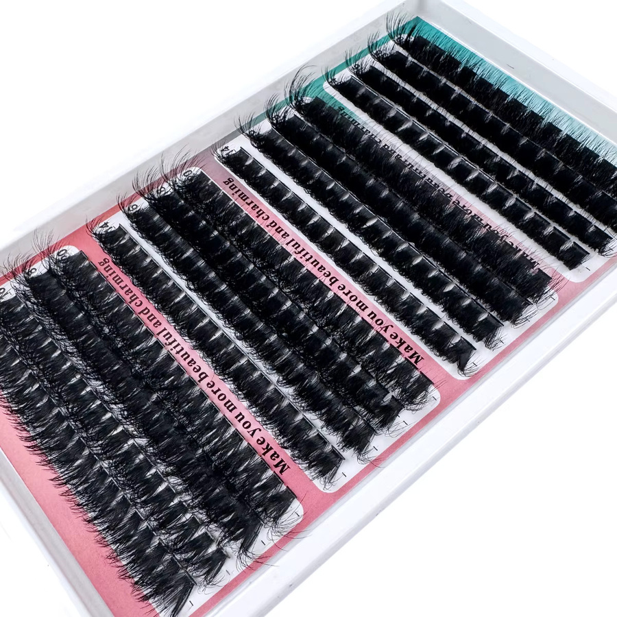 UMIRYAO DIY Cluster-Wimpern, 60D-200D, D/DD Curl, Natürlicher Stil - Bild 4