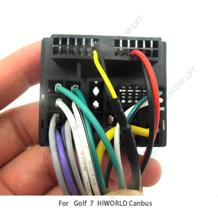 Hiworld Canbus Box Decoder 16-Pin Kabelbaumadapter für Android Radio in Volkswagen Golf 7 und Tiguan, Schwarz - Bild 4