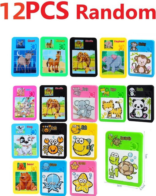 Fashnics Schiebepuzzle Tiere, 12/24 Stück, ab 14 Jahre - Bild 1