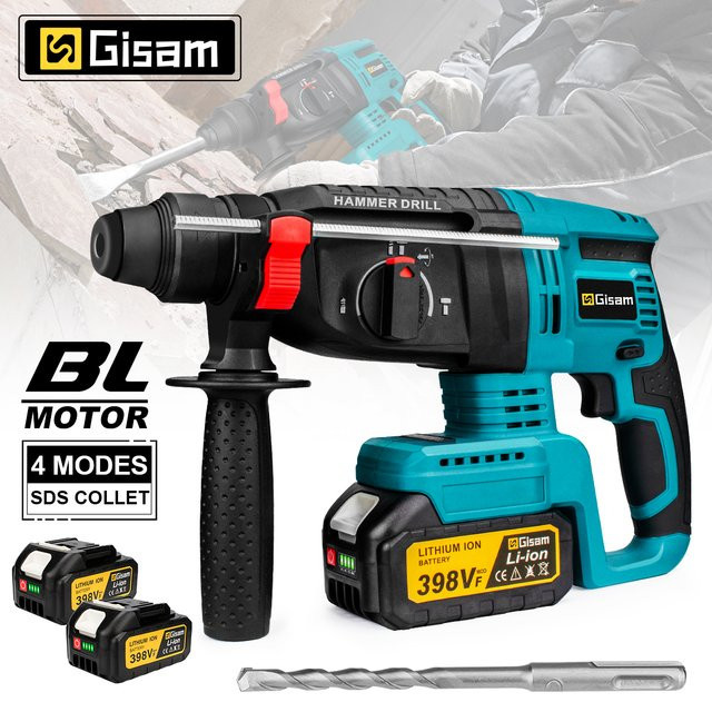 Makita Akku-Schlagbohrhammer mit bürstenlosem Motor, 26 mm, Blau, kompatibel mit Makita 18V LXT Akkus - Bild 1