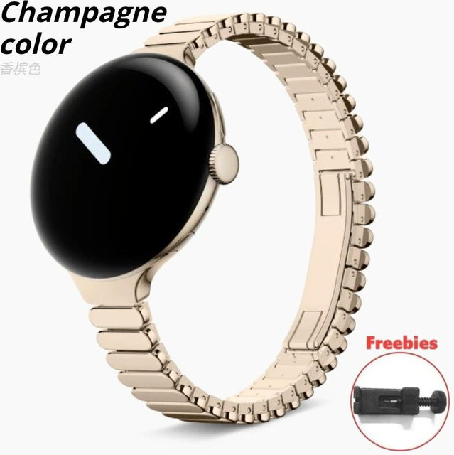 Uhrenarmband Edelstahl, Gold, Google Pixel Watch 41mm, Unisex - Bild 1