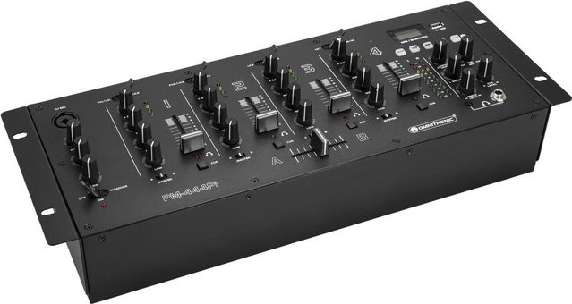 Omnitronic PM-444Pi 4-Kanal-DJ-Mixer mit USB und Bluetooth in Schwarz - Bild 1