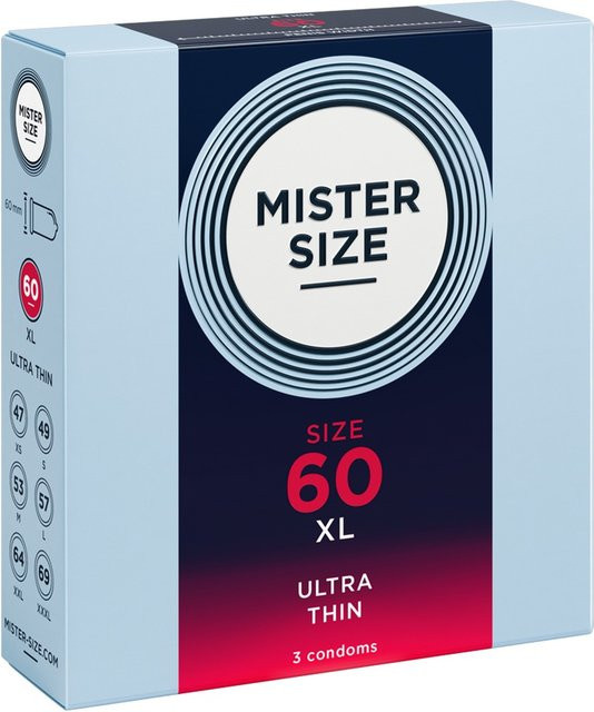 Mister Size Kondome, transparent, hauchdünn, feucht, 60 mm, Unisex - Bild 1