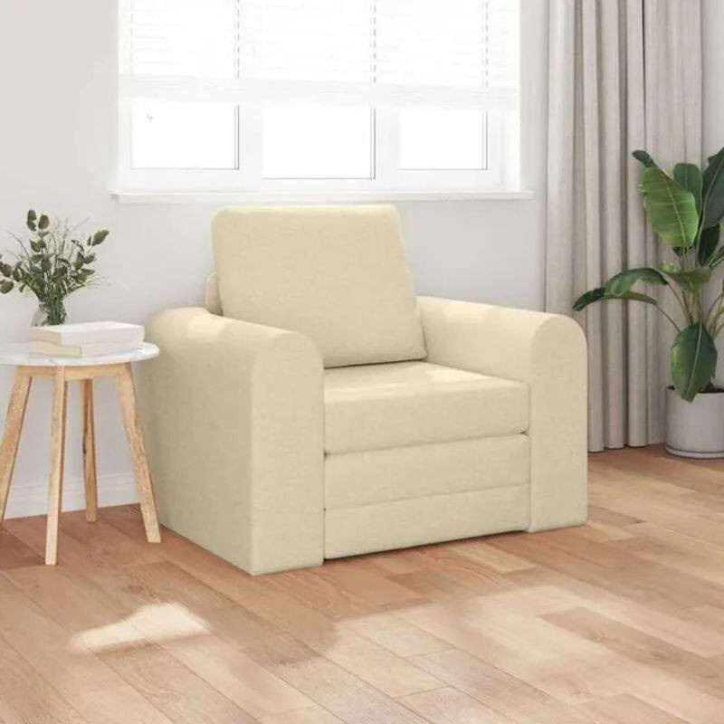 Modernes Schlafsofa vidaXL aus Stoff und Metall in Beige, B/T/H: 98 x 71 x 83 cm - Bild 1