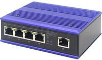 Digitus Industrial Ethernet Switch unmanaged 5 x 10/100 Mbit/s blau an DIN-Schiene montierbar - Bild 1
