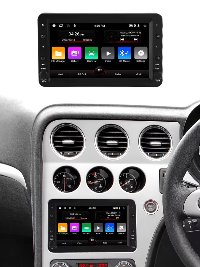 STRONGNAVI Android 15 Autoradio für Alfa Romeo 159 Spider Brera Sportwagon mit GPS-Navigation, kabellosem CarPlay und Android Auto, Schwarz - Bild 6