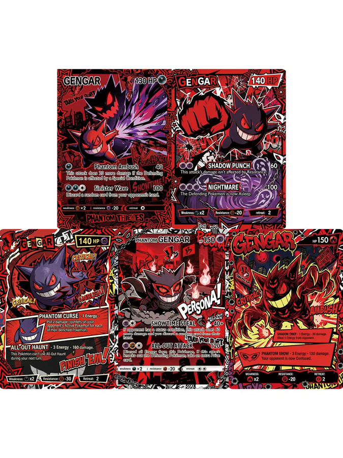 Potdemiel Pokémon Gengar Sammelkarten, Nachfüllpack, 5-teiliges Set - Bild 4