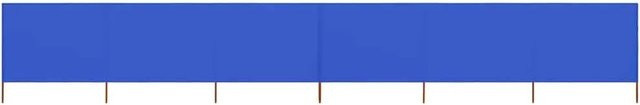 vidaXL 6-teiliges Windschutzgewebe in Azurblau, B: 800 cm, H: 160 cm - Bild 1