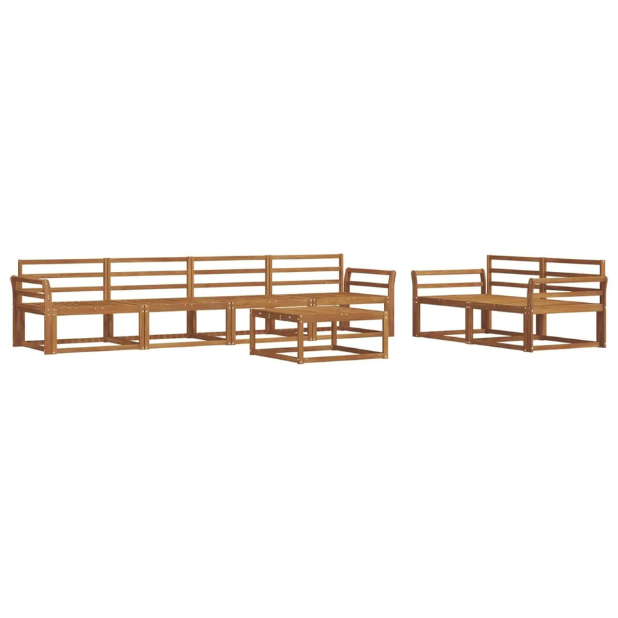 vidaXL Outdoor-Sofagarnitur 7-teilig aus Massivholz Akazie in Braun - Bild 2
