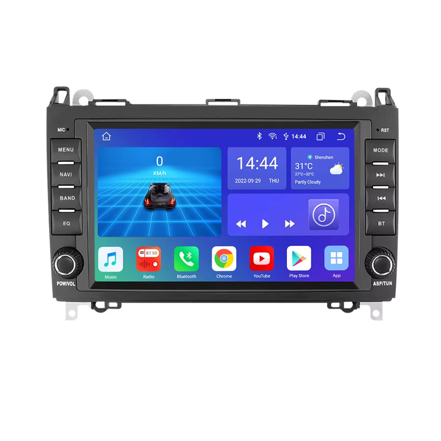 Hizpo 8 Zoll CarPlay und Android Auto Autoradio mit GPS und 4G für Mercedes Benz A-Klasse B200 W169 W245 W906 Sprinter W639 Vito Viano in Schwarz - Bild 7