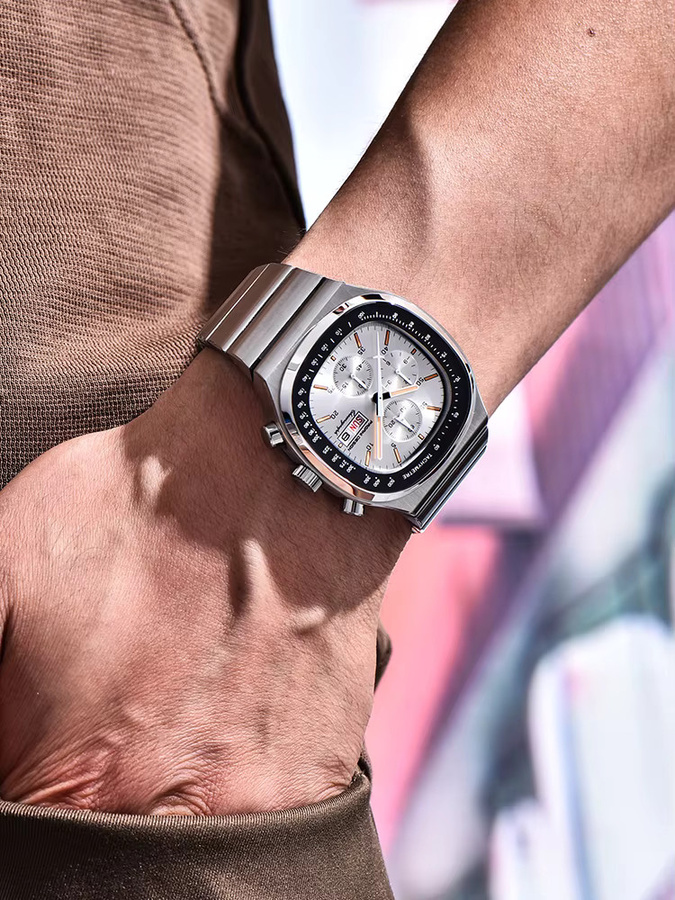 PAGANI DESIGN Chronograph, Quarz, Edelstahl, Saphirglas, 40 mm, Herren, Schwarz - Bild 6