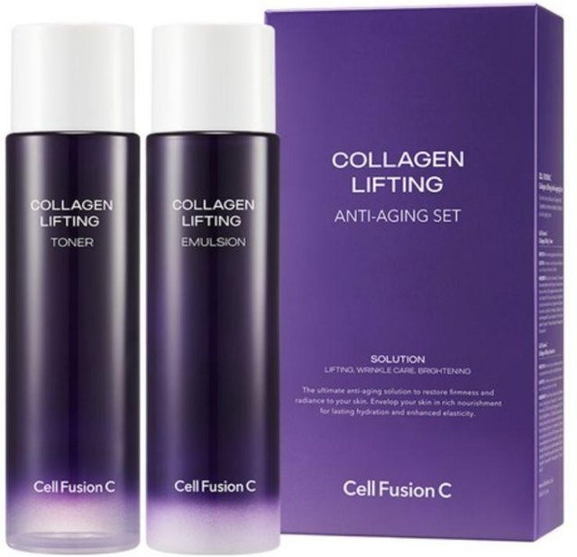 Cell Fusion C Kollagen Anti-Aging Hautpflege-Set, Toner 150 ml + Emulsion 150 ml - Bild 1