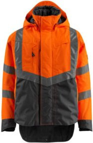 Mascot Harlow Warnjacke EN ISO 20471 Class 3 in Orange und Anthrazit Größe 3XL mit Cordura - Bild 1