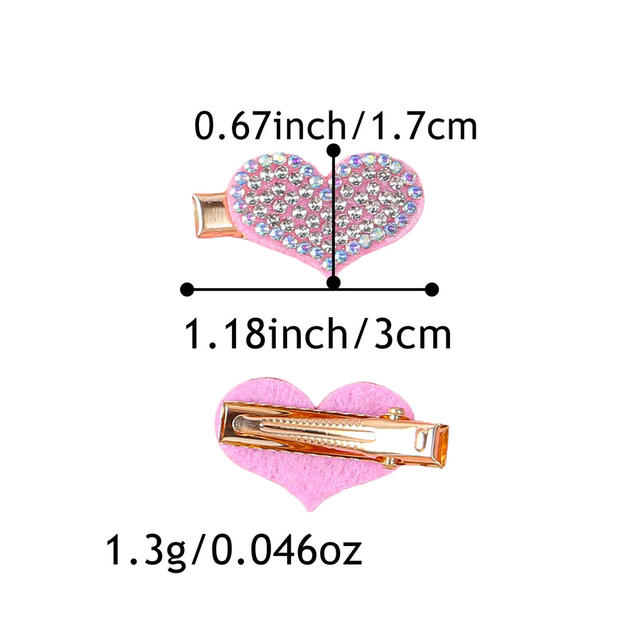 Haarspangen Kristall-Herz, 3 cm, Mädchen und Frauen - Bild 3