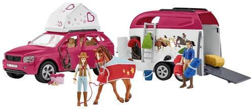 Schleich Horse Club Abenteuer mit Auto und Pferdeanhänger Spielfahrzeug - Bild 1