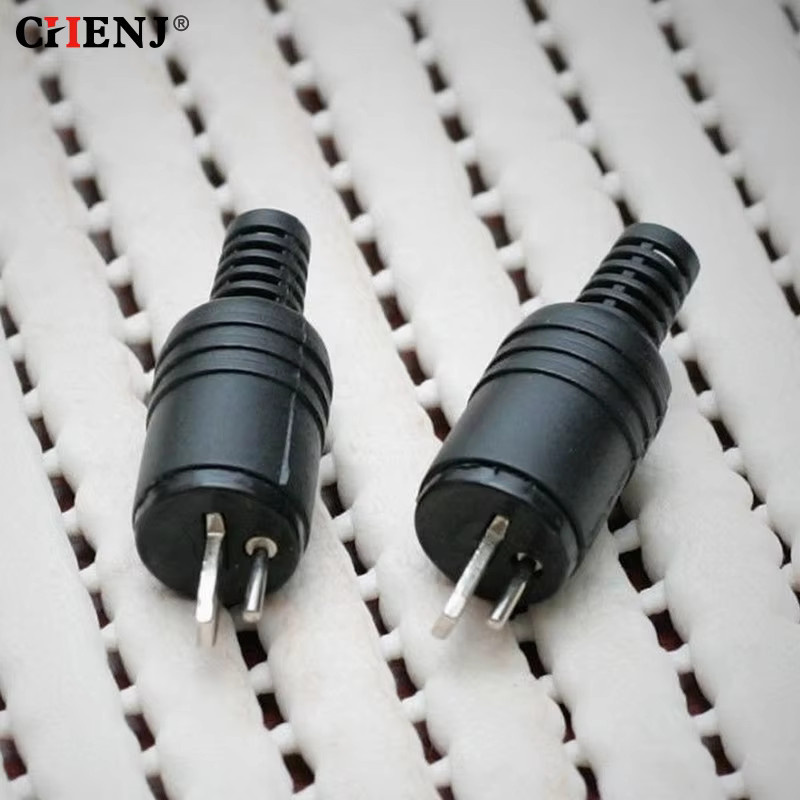 eelhoe 2er-Set 2-poliger DIN-Stecker in Schwarz mit Schraubklemmen für Lautsprecher, HiFi und Audio-Anschlüsse - Bild 3