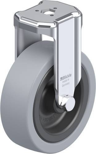 Blickle Bockrolle BKRA-VPA 101G in Schwarz und Grau aus Stahl mit 100 mm Rad-Durchmesser und 110 kg Tragfähigkeit - Bild 1