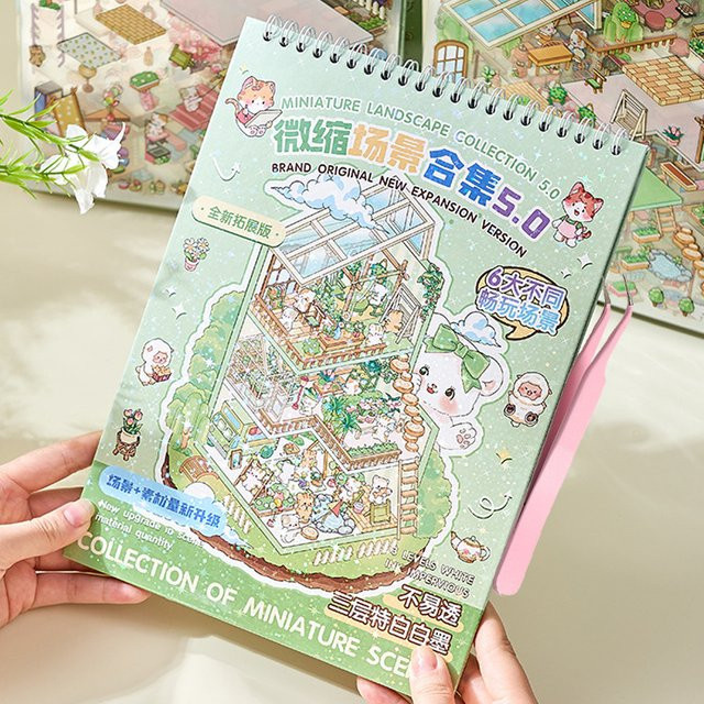 Mr. Paper Mistlight Town 5.0 Serie Miniatur-Szenen-Stickerbuch, Set - Bild 1