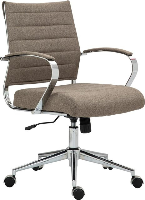 CLP Bürostuhl Oakland höhenverstellbarer Drehstuhl mit Wippfunktion und Leichtlaufrollen in modernem Stoffdesign - Bild 1