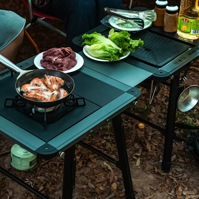WESTTUNE Camping IGT Tisch aus Aluminiumlegierung höhenverstellbar in Grau - Bild 6