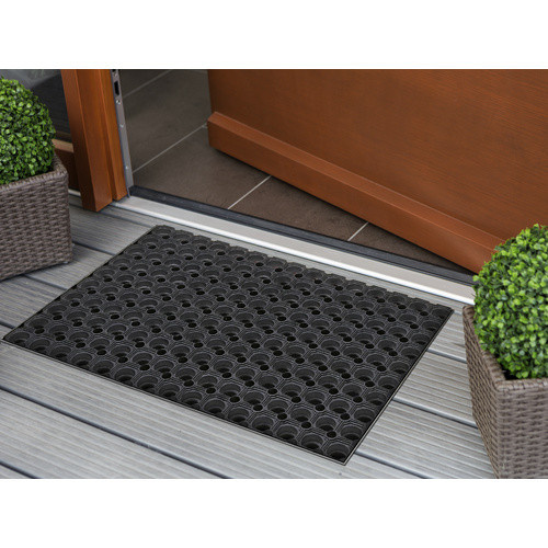 Astra Türmatte Quadro schwarz aus Gummi, B/L: 80 x 120 cm, rutschfest und wetterfest - Bild 3
