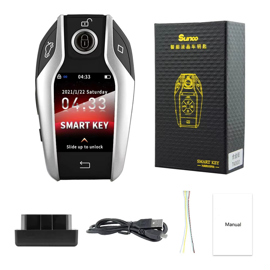YIQIXIN TK800 Universal Smart Remote mit LCD Display in Schwarz für BMW Benz Audi Cadillac Lexus Land Rover Kia Nissan Mazda Renault Toyota VW - Bild 2