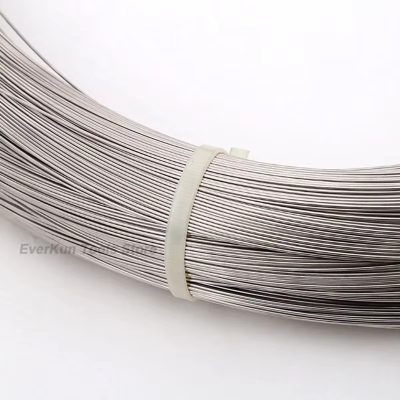 Elastischer Federdraht aus 304 Edelstahl in Silber, Einzelstrang-Zurrdrähte in verschiedenen Stärken von 0,4 mm bis 4 mm - Bild 2