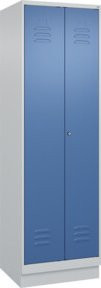 C+P Spind Classic PLUS mit Sockel, 2 Abteile, Fernblau (RAL 5023) und Grau, H x B x T: 195 x 60 x 50 cm - Bild 1