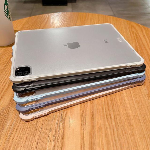 Transparente matte Tablet-Hülle für Apple iPad Pro, Air und Mini in Transparent und Grau - Bild 1