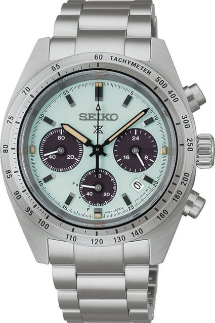 Seiko Chronograph, Solar, Edelstahl, Grün, 39 mm, Herren - Bild 1