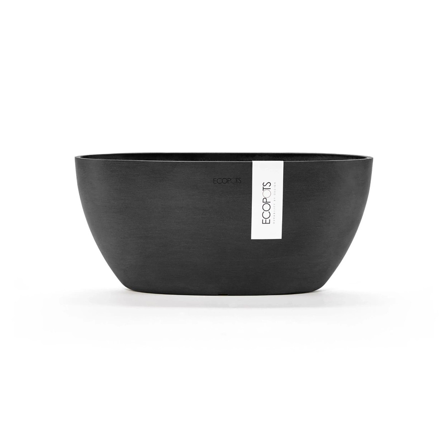 Ecopots Pflanztopf Sofia mit Wasserbehälter in Dunkelgrau, Durchmesser: 30 cm - Bild 2