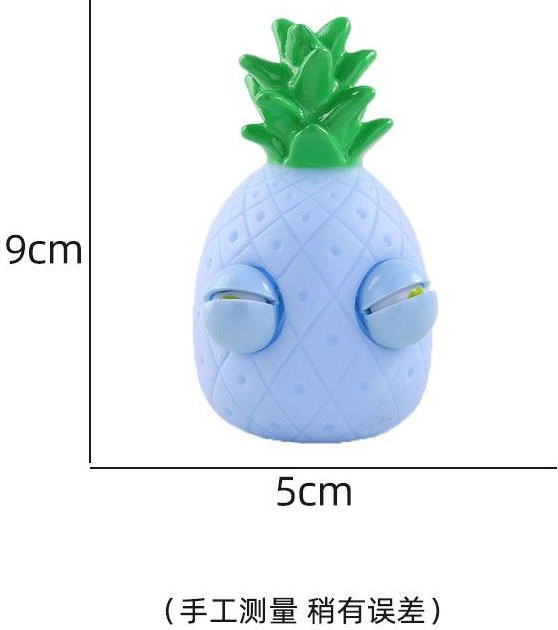 Schielende Ananas, Anti-Stress-Spielzeug, blau - Bild 1